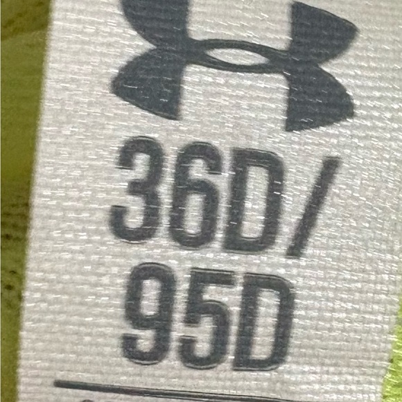 Under Armour Women's Neon Yellow and Gray Sports Bra - Picture 3 of 3